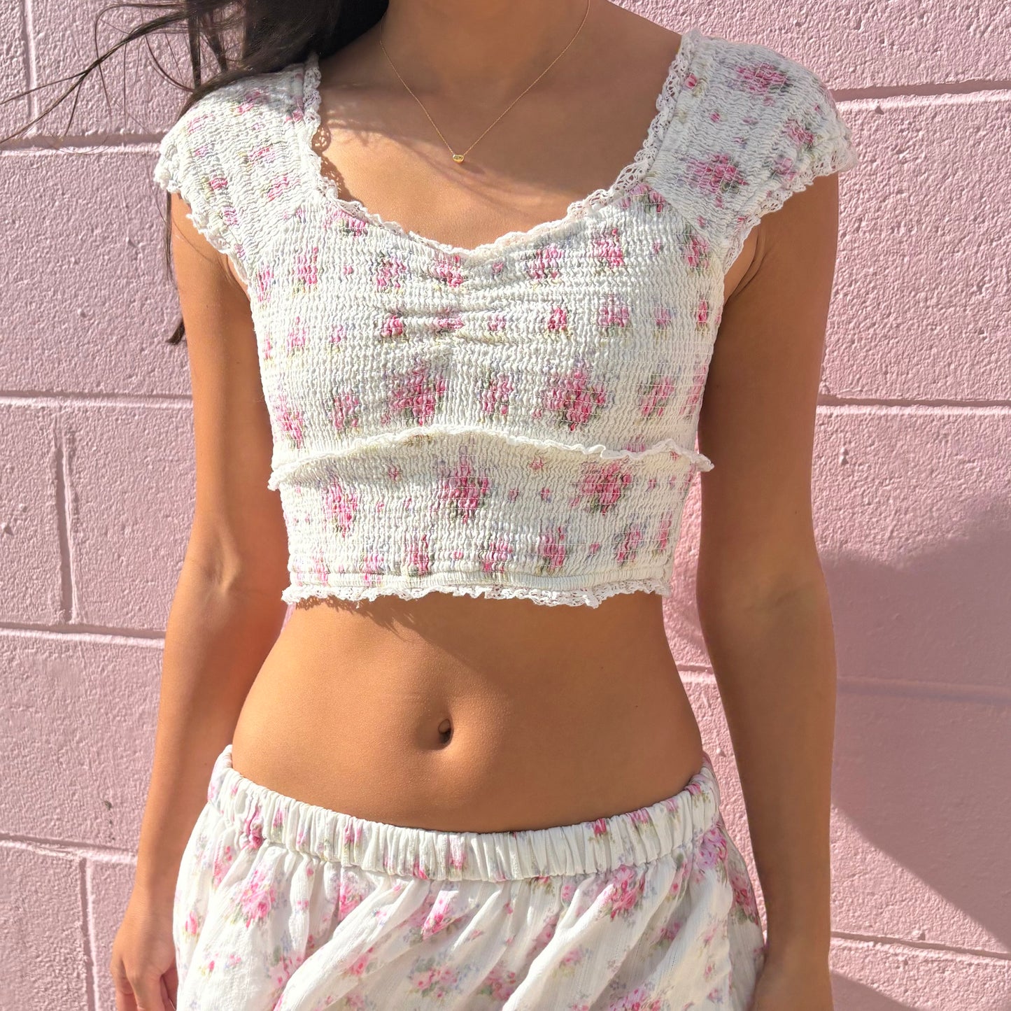 Love Shack Fancy x Flora Rosa | pink floral set 1/1