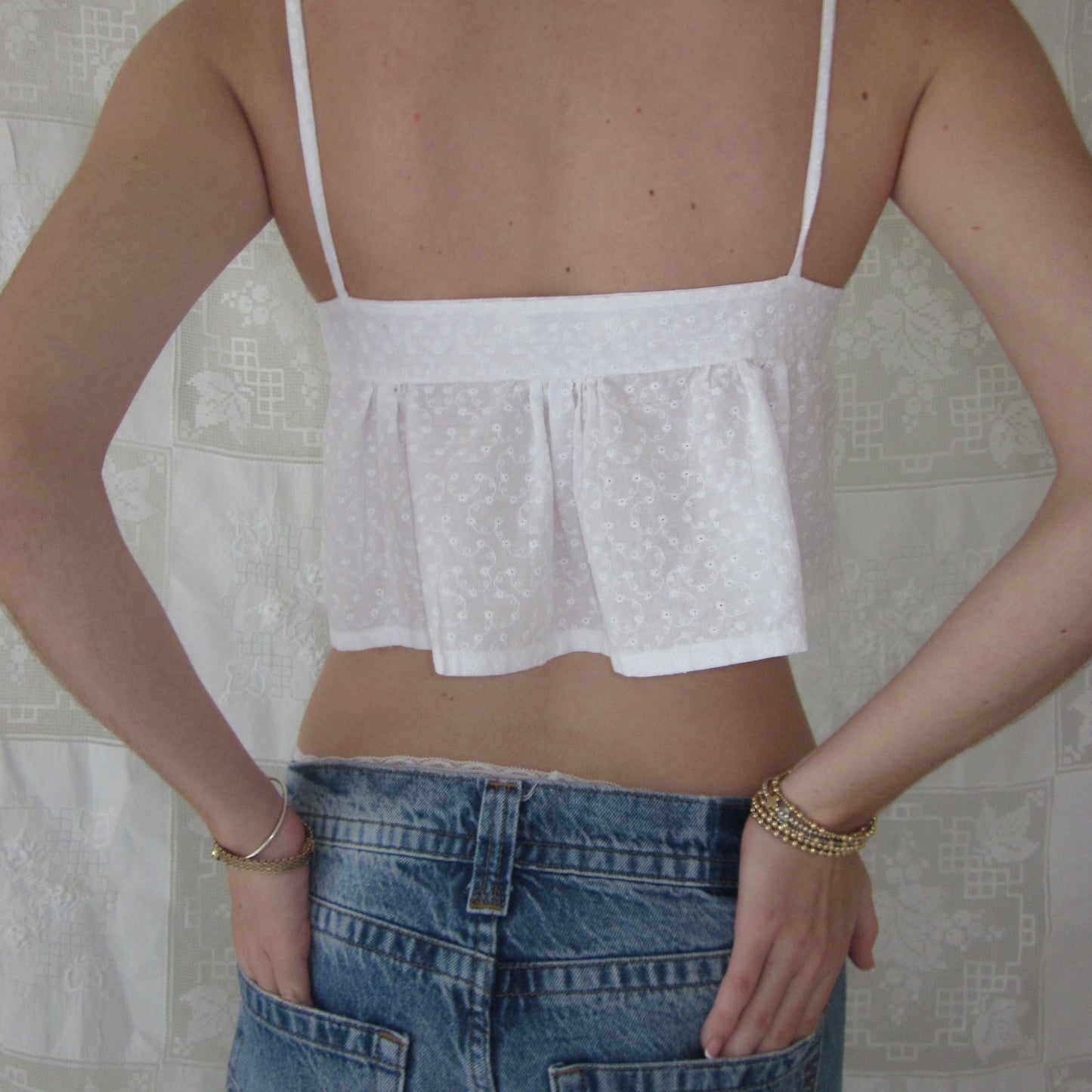 Paloma Top | white eyelet