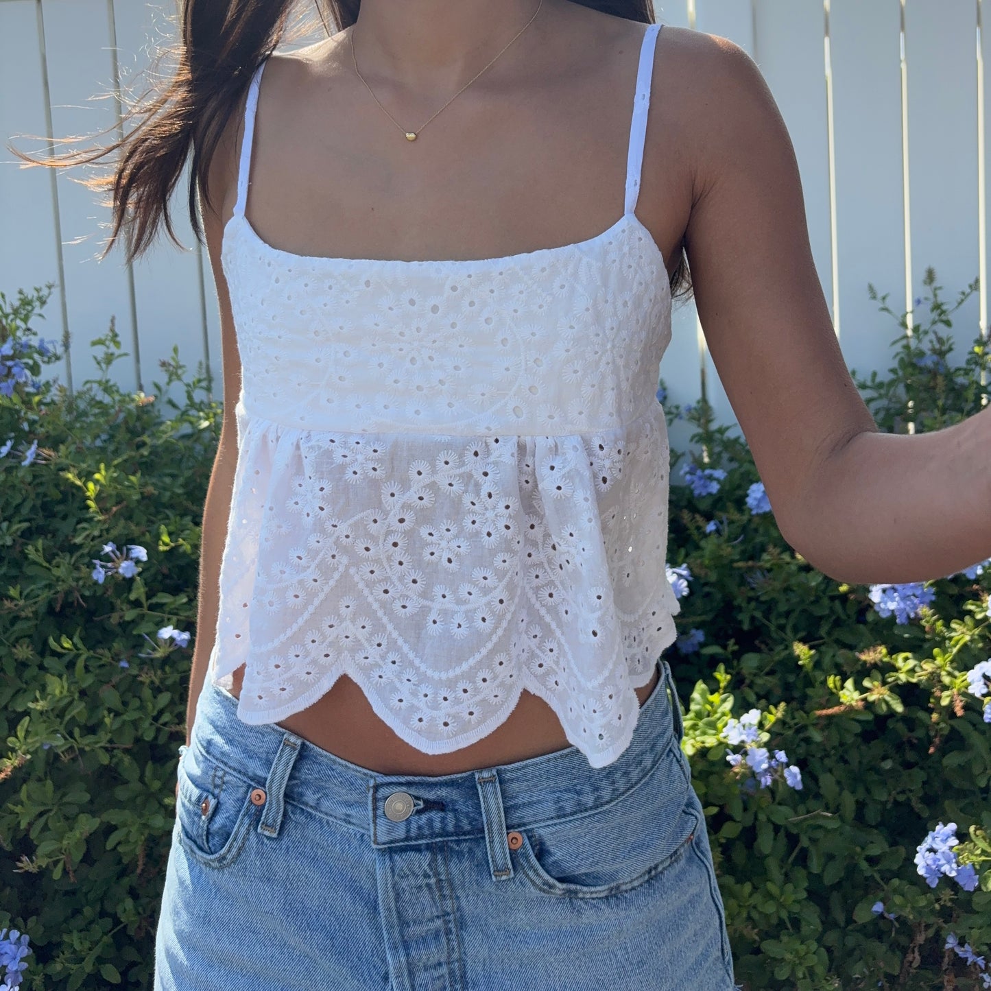 Eyelet top