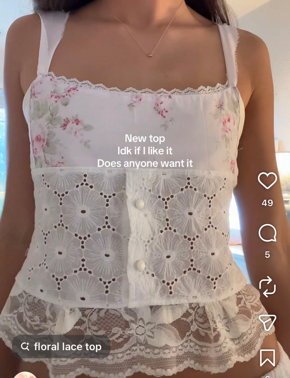 Floral patchwork top 1/1