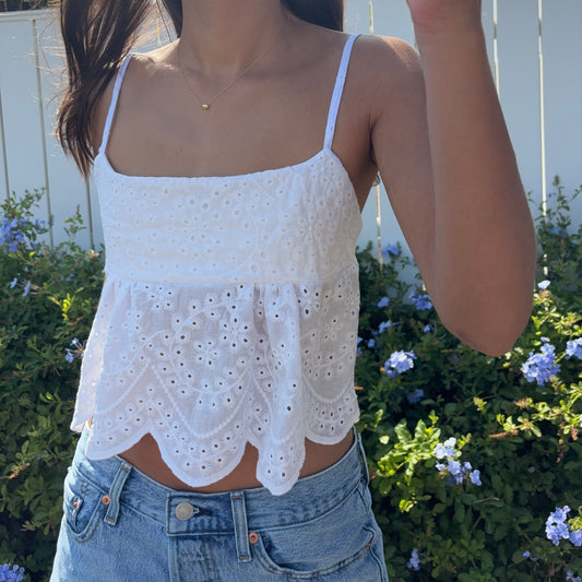 Eyelet top