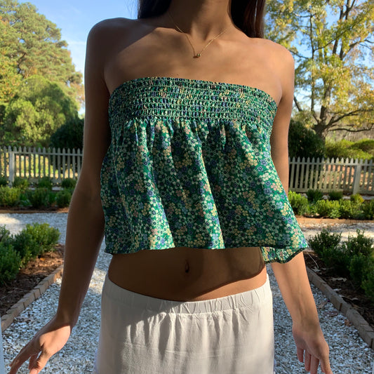 Mazy Top | Floral Green