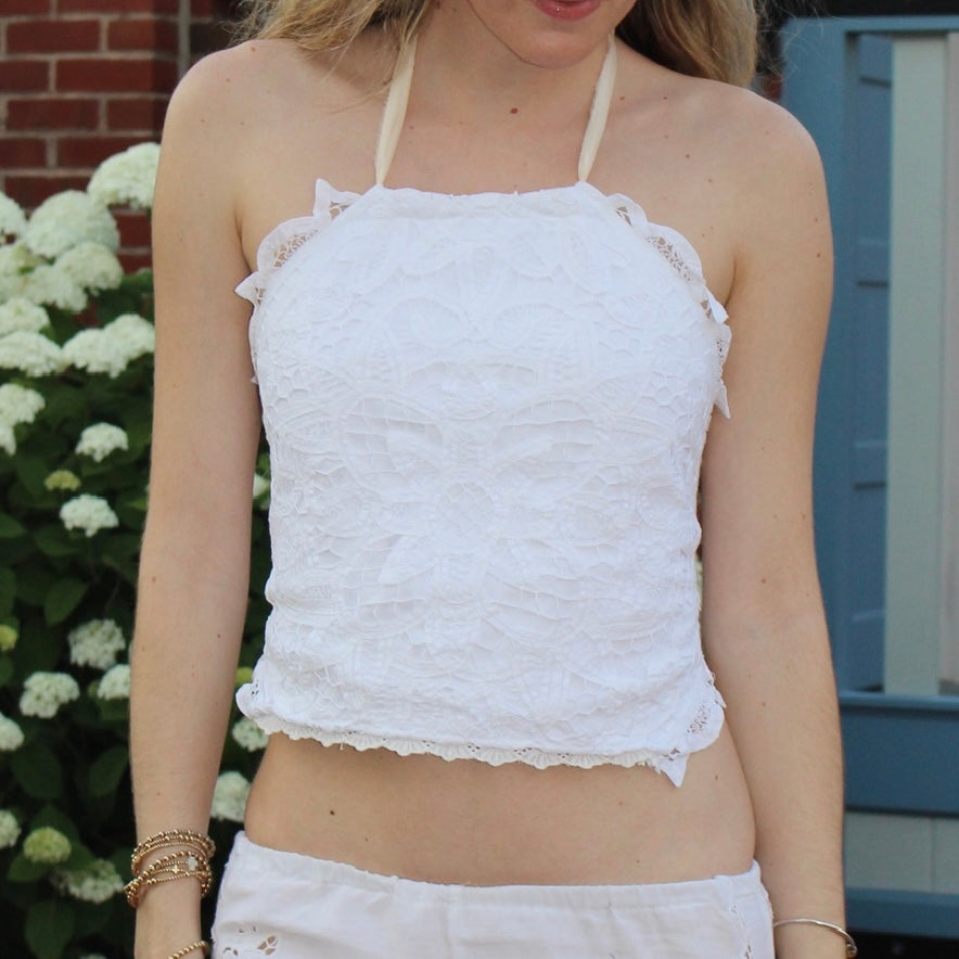 Flora Lace halter top
