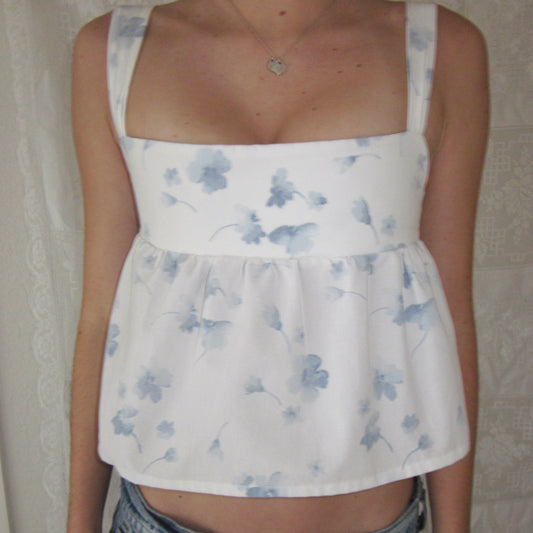 Poppy Top | blue flower