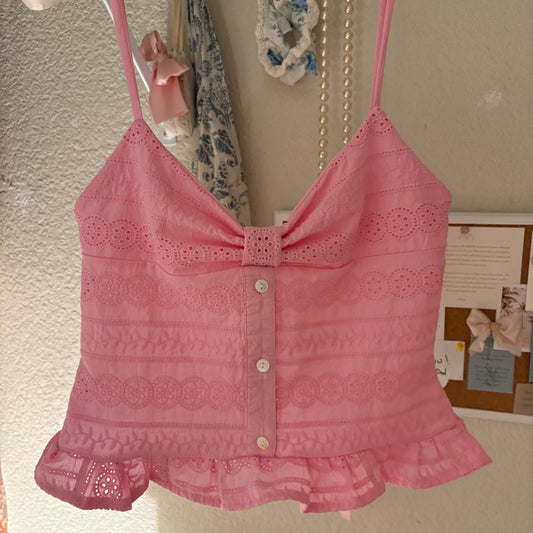 Claire Top | pink seashell