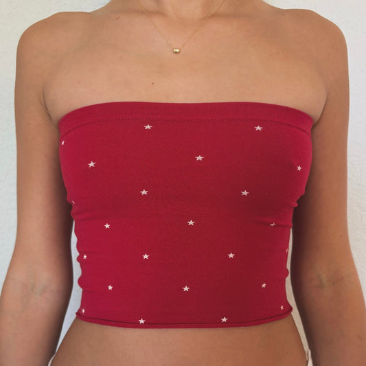 Star spangled tube top
