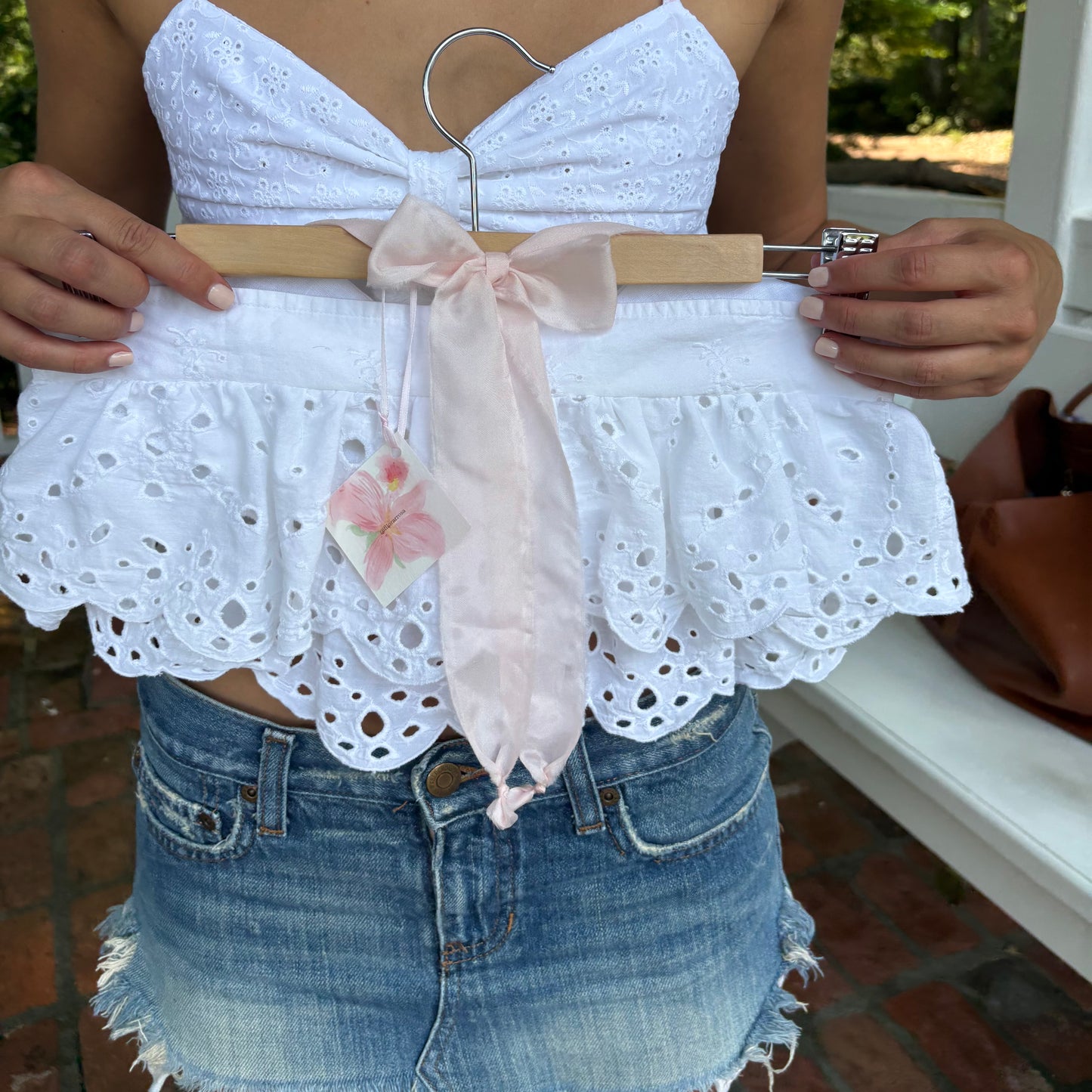 Paloma eyelet top