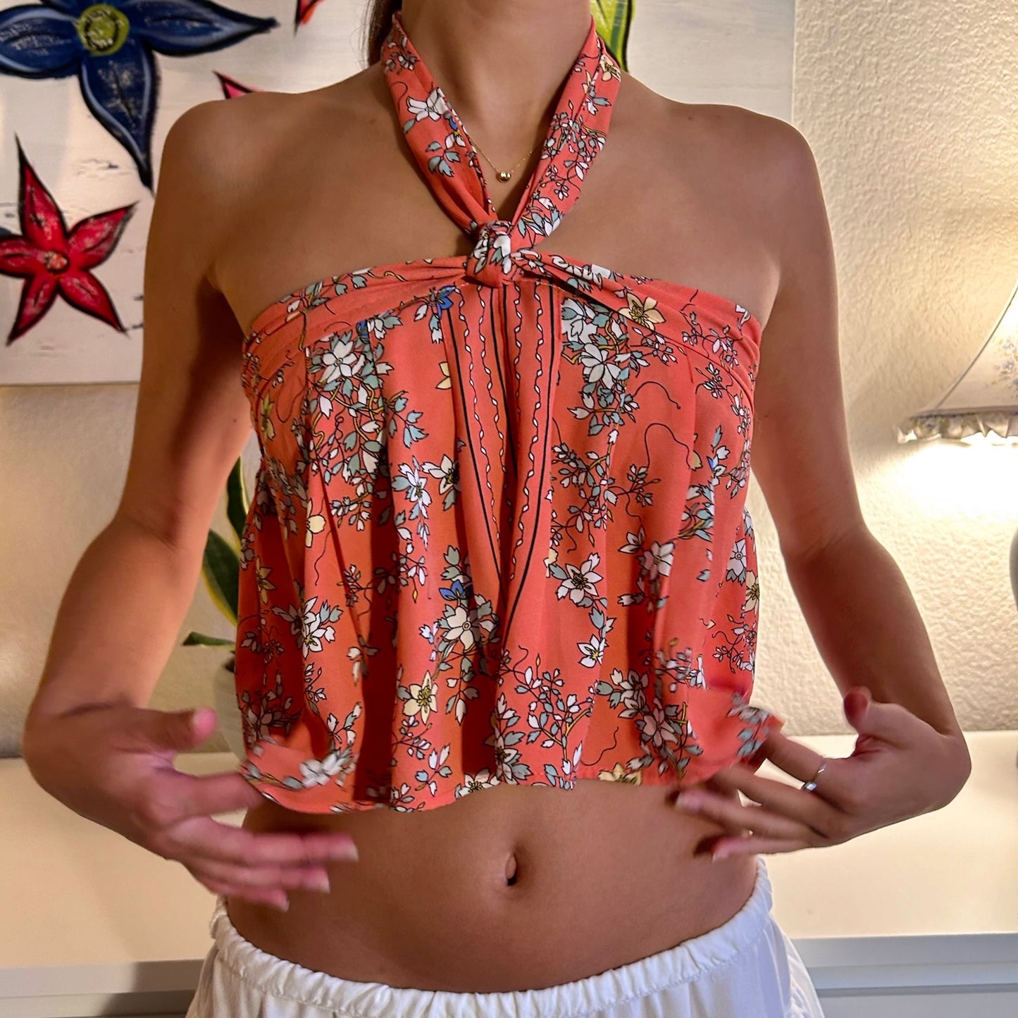 Mazy Top | tropical sunset