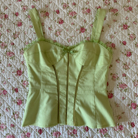 Vintage Green Corset Top