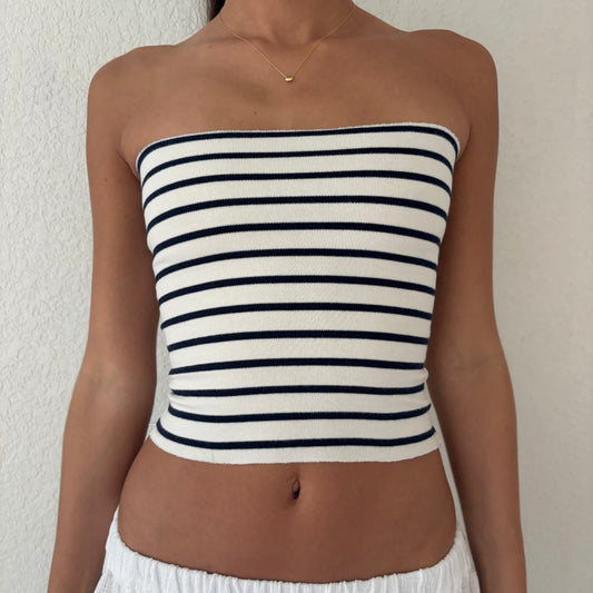 Striped tube top