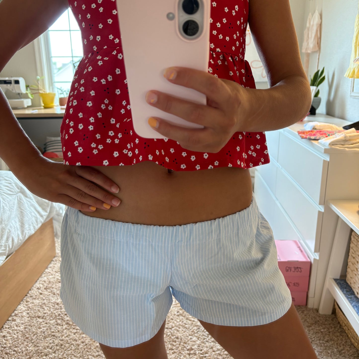 Low rise sample sailor shorts