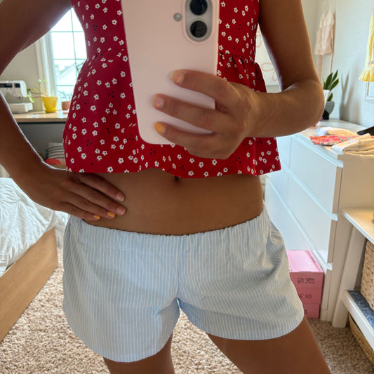Low rise sample sailor shorts