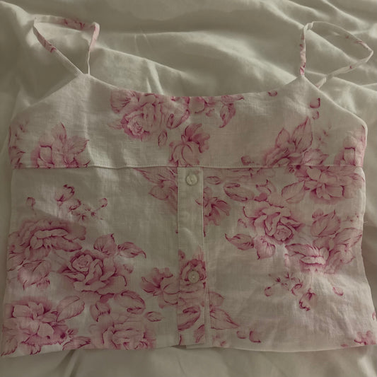 Rose linen top 1/1