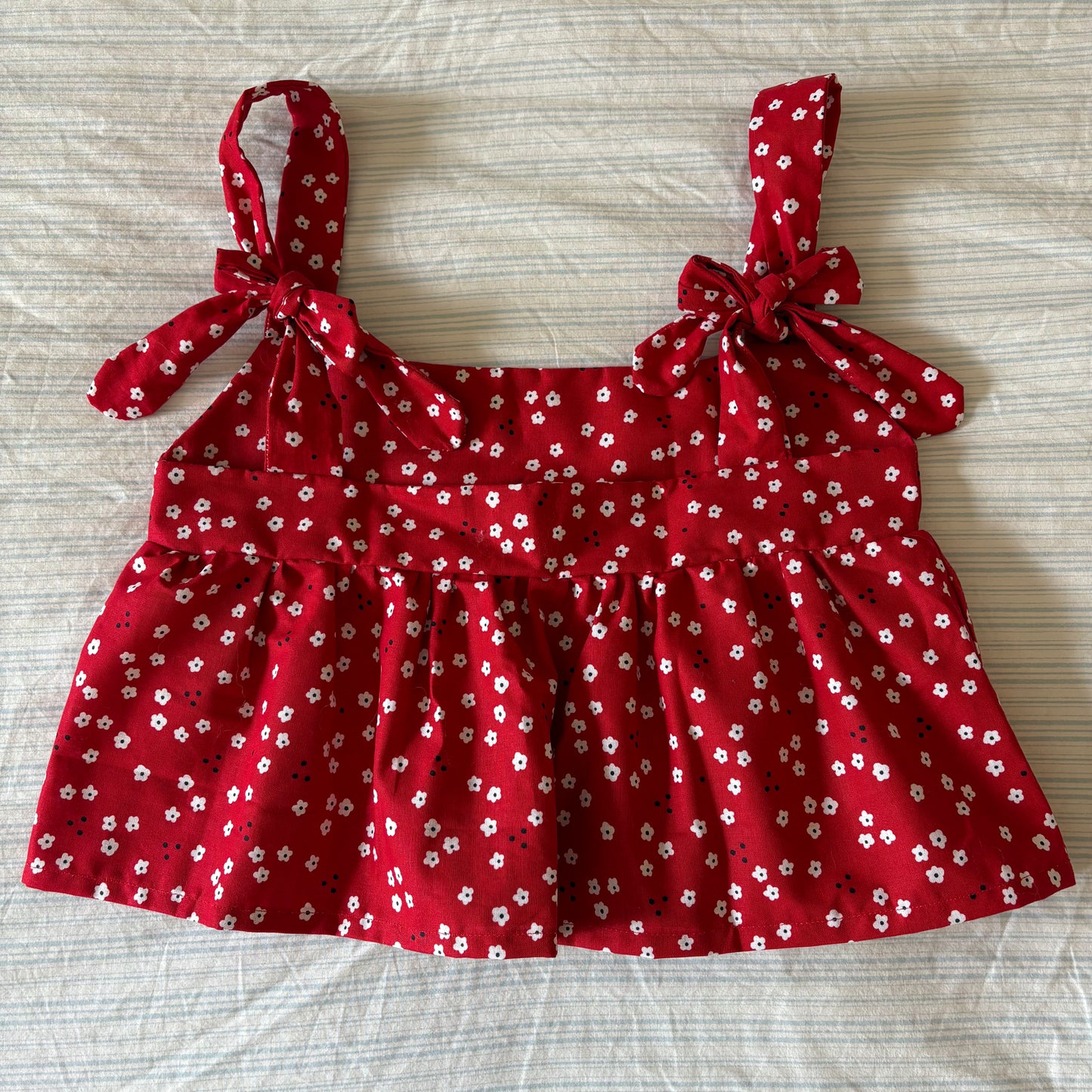 Red floral top