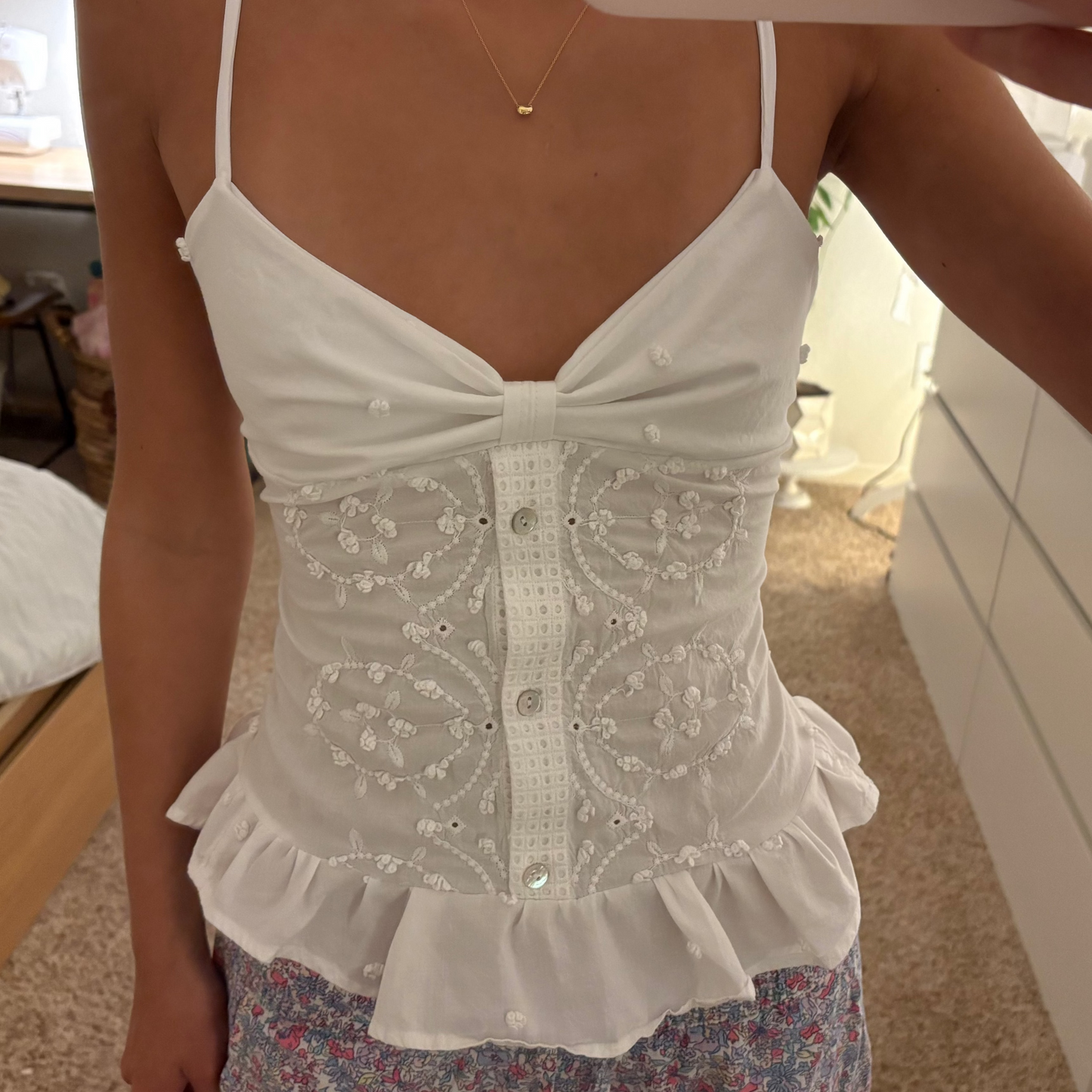 Georgia Top | white coral