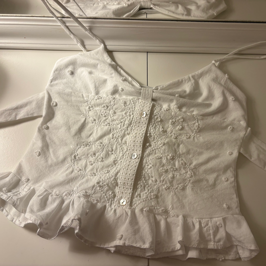 Georgia Top | white coral